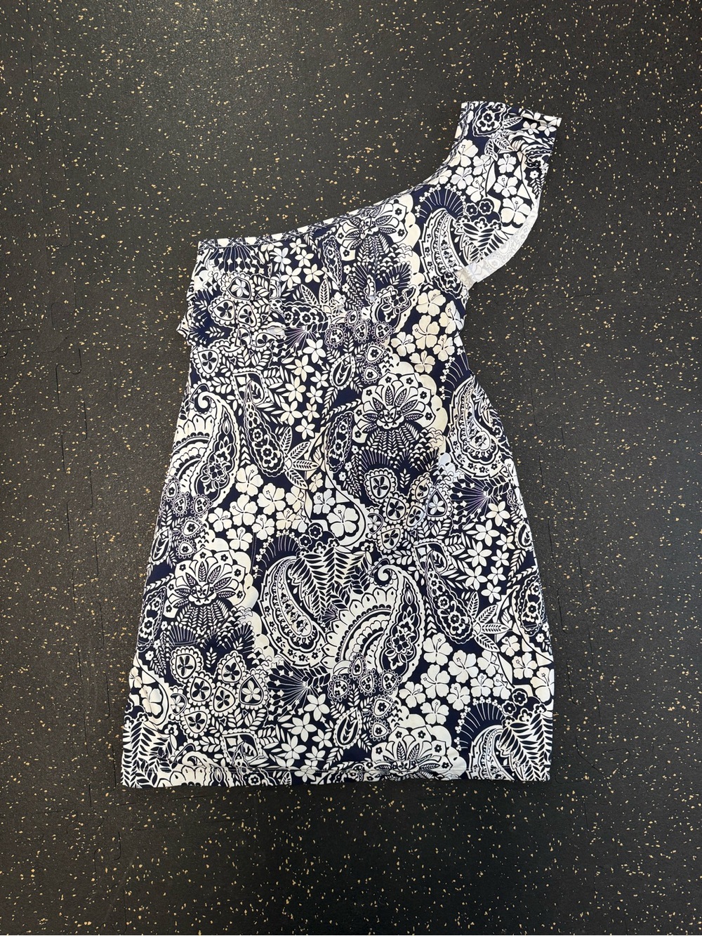 Tommy Bahama Navy and White Paisley Print Dress
